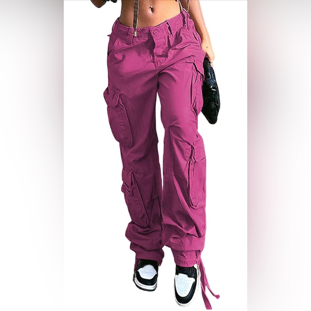 Cargo Pants for Women Baggy Y2k Straight Wide Leg Pants with Pockets Streetwear